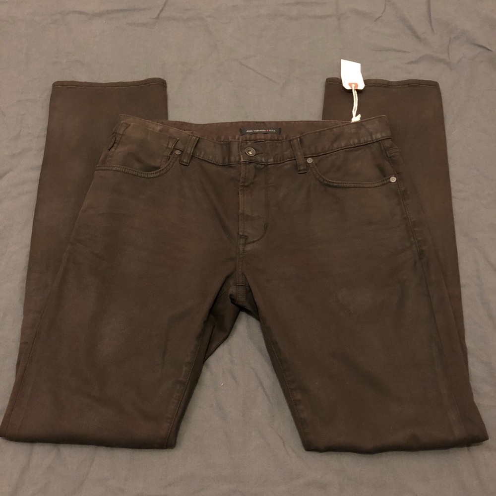 NWT John Varvatos Coated Dyed Bowery Jeans
